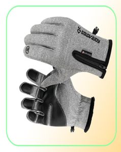 Winter Radfahren Fahrrad Handschuhe Winddicht Thermische Warme Fleece Handschuhe Männer Frauen Motorrad Schnee Skifahren Sport Fahrrad Handschuh2497471