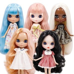 Кукла DBS bjd ICY blyth, белая, черная, темная кожа, суставное тело, стекловидное матовое лицо, можно изменить макияж и платье, специальный выпуск «сделай сам» 16 240305