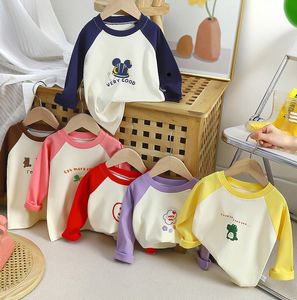 Bulk Batch Wholesale New Children's Long-sleeved Boys' T-shirt Cotton Autumn Girls' Clothes Bottom Shirt Wholesales DHL