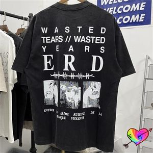 2024ss Tees Men Women Wasted Cotton T-shirt Black Short Sleeve Tshirts