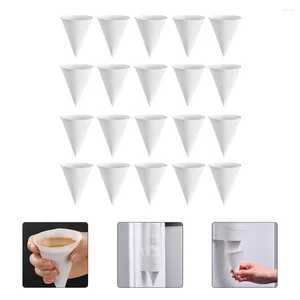 Tek kullanımlık fincan pipetler 250 adet koni kağıt bardağı içme süt çayı sofra suyunu su bardağı su kupası