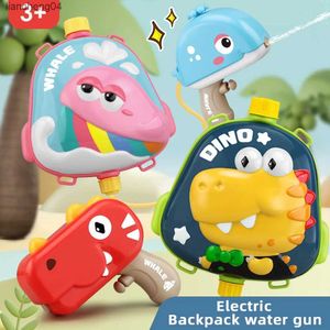 Gun Toys Summer New Cartoon High Pressure Spray Toys Robust Water Spray Toys For Beach Water Battle Toys Electric Soft Bag Ryggsäck