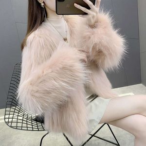 2024 Haining Winter Fur Coat Women's Faux Fox Raccoon مزدوج الوجه 295544