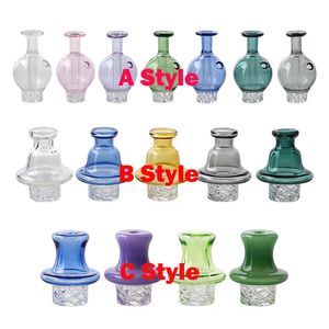 Smoking Accessories 3 Styles Colorful Glass Spinning Carb Cap Suitfor XL Quartz Banger Nails