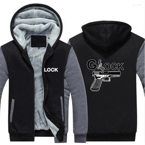 Hoodies masculinos 2024 perfeição tiro impressão inverno hoodie engrossado casaco quente casual moda zíper velo manga longa jaqueta