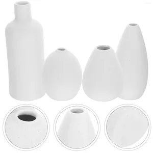 Vasos 4 pcs flores secas vaso de cerâmica conjunto desktop estante cerâmica para arranjo