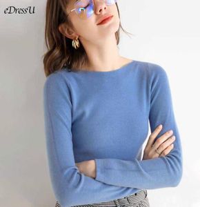 ClearanceWomen Sweater Jumper Boat Neck Cashmere Pulôver de alta qualidade Primavera Senhora do escritório Malhas Coreano Casual Wear HWHM07 X0726021420