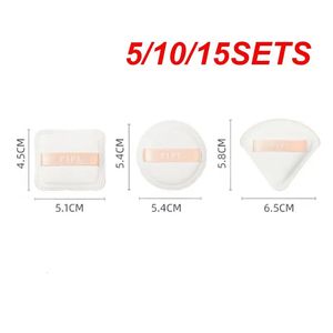 5/10/15SETS Powder Puff Soft Cute Set Air Cushion Foundation Puff Beauty Cosmetics Face Makeup Sponge Triangle Round Puff 240220