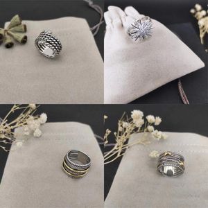 Ring Dy Twisted Vintage Halkalar Tasarımcı Kadınlar için Moissanite Lüks Kaplama Altın Nişan Yüksek Cilalı Dy Ring Takı Erkek Aksesuarları Hediyeler ZH147 E4