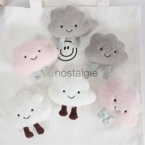 Stuffed Plush Cartoon plush lovely big cloud Gifts brooch Japanese creative white clouds bag clothing hair accessories accessorie Plushs Animals 240307