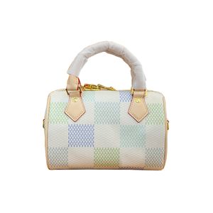 Kvinnor små totes väskor klassisk checkerboard kontrast handväska lyxiga designers shouder crossbody messenger damer reser handväskor påse handväska 20 cm