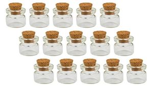 05ML 10X18X5MM Piccole mini fiale di sughero in vetro trasparente con tappi di legno Messaggio Matrimoni Desideri gioielli Bomboniere Bottiglia Tubo4339621