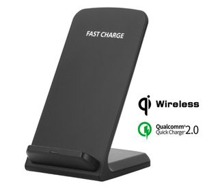 Caricatore rapido Qi Supporto di ricarica wireless per Apple iPhone X 8 8Plus Samsung Note 8 S8 S7 con 2 bobine5921963