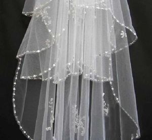 Hijabs Vintage Ladies Short Bridal Veil Beaded Head Cheap Wedding Accessories