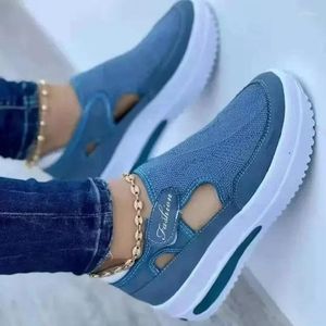 Casual Shoes 2024 Summer Breattable Mesh Wedge Sport Plus Size 43 Non Slip Woman Vulcanize Platform Women Sneakers