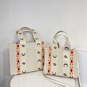 Tote Bag Canvas Hadnbag Women Shoulder Bags Clutch Purse Fashion Denim Collection Interior Pocket Removable Shoulder Strap Lady La214M