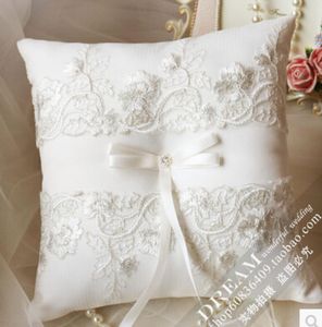 2015 Wedding Ring Pillows put the pillow in the basket wedding supplies Flower girl children basket Cheap Lace bridal and groom ri1186053