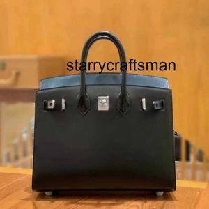 Bolsa de couro genuíno lhandmade cera fio saco 30cm couro preto pequeno padrão costura exterior fivela de prata high-end portátil bolsa feminina