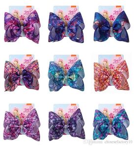 Jojo Siwa Fiocco per capelli Forcine Sirena Grosgrain 8 POLLICI Bowknot Ragazze Fascia per capelli 11 colori Barrette Accessori1483958