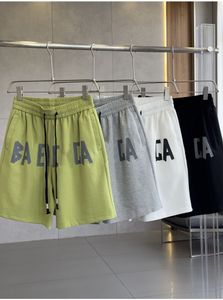 Designer shorts fashionable casual silk smooth and cool feeling shorts letter printed shorts versatile and trendy summer sports high street loose casual shorts