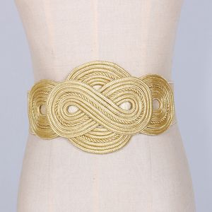 2024 New Women's Runway Fashion Vintage Elastic Cummerbunds Female Dress Corsets Waistband Belts Decoration Wide Belt