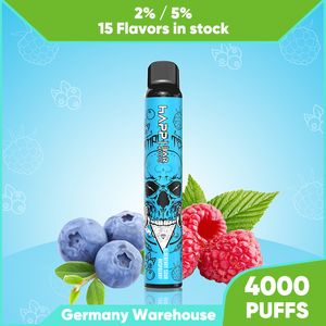 Custom Wholesale E-Cigarette Pen Pod 4000 Puffs 5K Fruit Flavored Vape Disposable Vaper