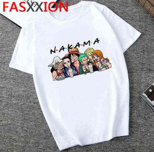 One Piece T Shirt Men Harajuku Cartoon 2020 Hip Hop Japan Anime Tshirt 90s Funny Luffy Zoro Graphic Fashion Tees Man G2204263496688