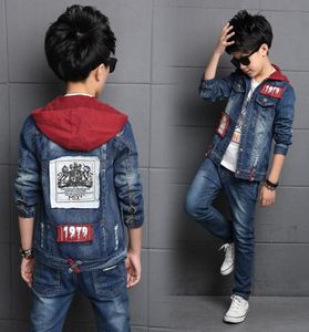 Children039s abbigliamento ragazzo vestito di jeans 2020 nuova primavera coreana children039s giacca bambini grandi Giacca di jeans Jeans 2 pezzi Set 5.415.373