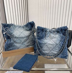 Designer Bag denim shoppingväska tote ryggsäck resedesigner kvinna sling kropp dyraste handväska med silverkedja gabrielle quiltade lyxiga handväskor 1136ess