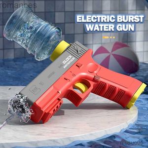 Toys Gun Sand Play Water Fun Electric Water Gun Automatyczne pistolety wodne duże pojemność na zewnątrz basen Letni zabawki na Boychildrens Day Prezenty 240307