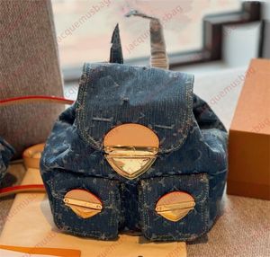 Venedig ryggsäckar M46836 Designer Men denim Back Pack Bag Handväska Tote Damer Högkvalitativ axel Crossbody Väskor Vintage Shopping Knapsack Satchels Koppling Plånbok