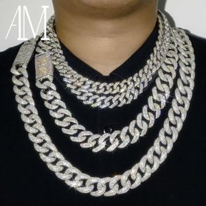 Atacado hip hop jóias luxo 10k 14k 18k 24k ouro real sólido miami moissanite diamante cubano link corrente colar para homem