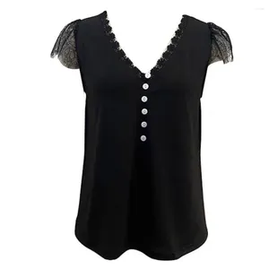 Blusas femininas elegantes camisa de renda preta elegante com decote em v topos casual verão streetwear roupas elegantes para fashionistas da moda curto