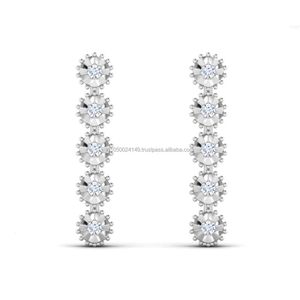 2023 Hot Sale New Arrival Unique Design Hombus Earring Geometric Diamond Earrings for Women and Girls at Wholesale Price