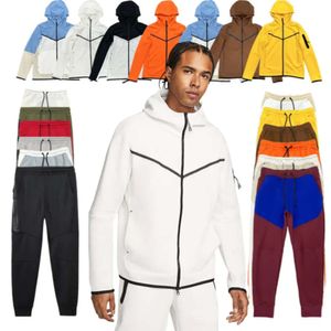 2024 Tech Fleeces Sportswear Designers Full Zip Hoodies Mens Jackets Winter Inomhus Fiess Training Sports Pants Space Cotton Byxor Womens Joggers 23FW