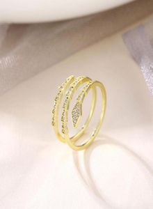 Cluster Rings 2021 Simplicity Multilayer Crystal för kvinnor som öppnar justerbart mode zirkonbröllopsengagemang party smycken gif2256581