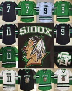 Thr North Dakota Fighting Sioux Hockey Jerseys 9 Jonathan Toews 7 TJ Oshie 11 Zach Parise Fighting Sioux DAKOTA College Hockey J1135194