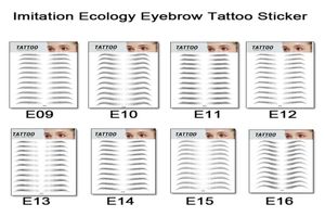 Magic 4D Eyebrow Tattoo Sticker False Eyebrows Enhancers Waterproof Lasting Makeup Waterbased Hairlike Eye Brow Stickers8965184