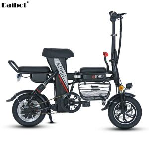 Nowy składany hulajnówka elektryczna rowery elektryczne 12-calowe mini rower elektryczny 350 W 48V 48V 48V z czterema systemami zawieszenia