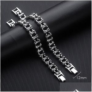 Chain Street Bike Bicycle Chain Link Bracelet Hip Hop Stainless Steel Gold Bracelets Men Fashion Jewelry Drop Delivery Jewelry Bracel Dhcgr