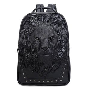 Ganze Fabrik Herren Umhängetaschen Straße cooles Tier Löwenkopf Männer Rucksack wasserdichte verschleißfeste Lederhandtasche Outdoor S290A