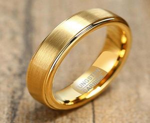 Zorcvens 2021 moda de alta qualidade 5mm punk preto cor ouro tungstênio anel de casamento para homens jóias de noivado inteiro6791768