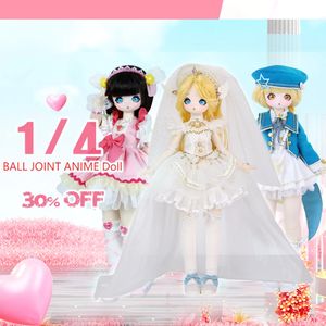 Dream Fairy 14 Doll Kawaii 16 tum Boll Jointed Full Set Student Uniform BJD MSD DIY Toy Gift for Girls 240325