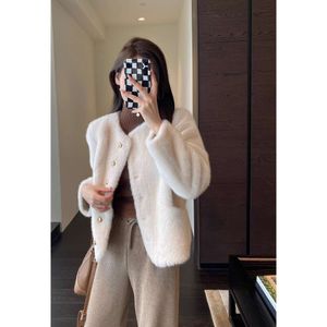 Milk Whispering | European Imitation Mink Fur Coat for Women's Warm Plush Top, New Autumn and Winter Styles 9551