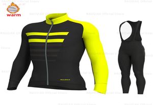 Ralvpha 2020 Pro Team Winter Boy Sleep Bisiklet Jersey Seti MTB Bisiklet Giyim Üniforması Men039S Termal Polar Bisiklet