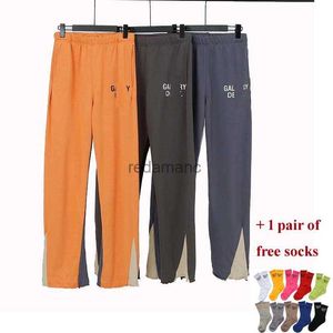 Designer masculino feminino sweatpants fitness treino elástico queimado calças moletom 240308