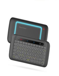 H20 mini trådlöst tangentbord bakgrundsbelysning TouchPad Air Mouse ir lutande fjärrkontroll för Andorid Box Smart TV Windows PK H18 Plus7196635