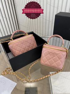 Tasarımcı makyaj çantası kutusu cc totes anlık çanta çanta çantalar omuz crossbody yardımcı çanta kadın moda mini sling kozmetik çanta kasası kapitone küçük altın top