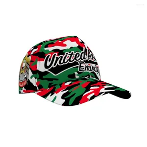 Ball Caps United Arab Emirates Youth Free Custom Made Name Number Hat Nation Flag Ae Islam Arabic Country Print Po Logo Baseball Cap