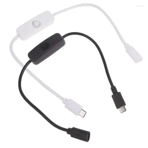 30cm Micro USB Extension Cord With 501 On/Off Switch Male Female Power Cable